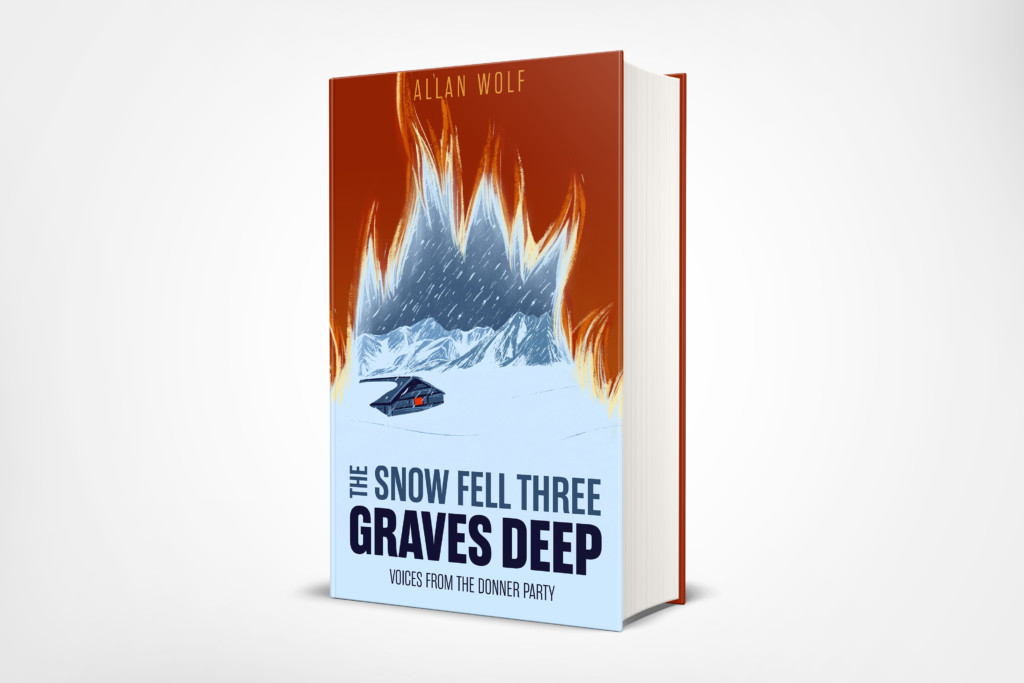 Mockup of "The Snow Fell Three Graves Deep" cover
