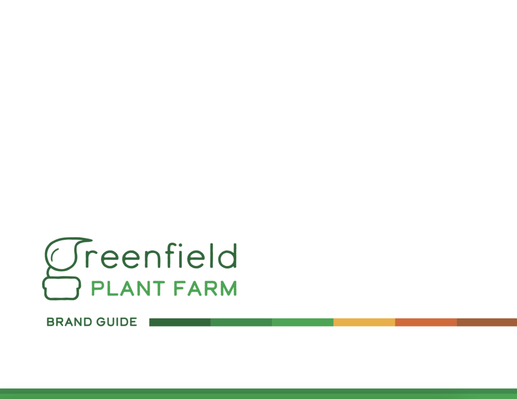 greenfield plant farm brand guide cover